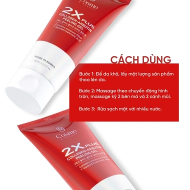 Tẩy tế da chết COSME 2X Plus Collagen Arbutin Gel 150ml Sáng da, trắng da, 225.000₫
