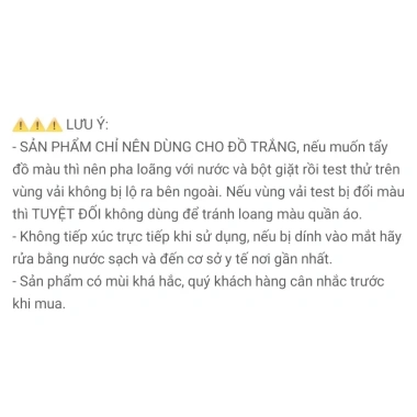 Tẩy trắng mốc quần áo Tracatu - Trắng sạch như mới, chỉ 11.500₫, giảm giá siêu sốc 2 Tẩy trắng mốc quần áo Tracatu - Trắng sạch như mới, chỉ 11.500₫, giảm giá siêu sốc 2