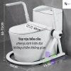 Tay vịn bồn cầu xoay 90 độ hiện đại, tiết kiệm không gian, lắp đặt nhanh không khoan - Giá 2.99 triệu