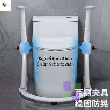 Tay vịn bồn cầu xoay 90 độ hiện đại, tiết kiệm không gian, lắp đặt nhanh không khoan - Giá 2.99 triệu 4