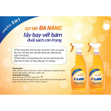 Tẩy xịt đa năng Kliin 650g: Giảm giá 53.000₫, làm sạch nhanh, diệt khuẩn, tiện lợi cho mọi bề mặt 2