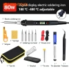 TAYO bộ 15 món mỏ hàn thiếc 80W 220V – Nhiệt độ điều chỉnh, máy hàn chì mini, bộ mũi hà, 53.350₫ 8