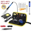 TAYO bộ 15 món mỏ hàn thiếc điều chỉnh nhiệt độ 60W 220V - máy hàn chì mini, phụ kiện, mũi hàn, kệ hàn 10