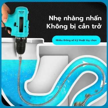 TAYO Dây thông tắc cống, bồn cầu lò xo INOX 5-15m - Siêu bền, có đầu nối, giảm còn 65.000 VND