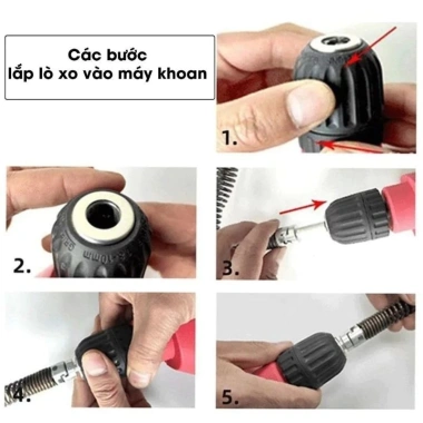 TAYO Dây thông tắc cống, bồn cầu lò xo INOX 5-15m - Siêu bền, có đầu nối, giảm còn 65.000 VND