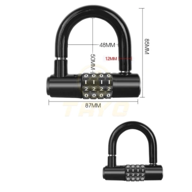 TAYO Ổ khoá số 4 số U HD cao cấp – An toàn, chống trộm, bảo mật cao, đổi mật mã, giá 90.000đ