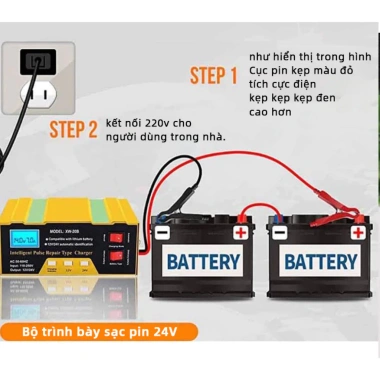 TAYO Sạc bình 12V-24V tự ngắt, 3Ah-200Ah cho xe máy & ô tô – Giao nhanh Hồ Chí Minh