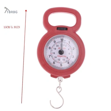 Tbrbg Con trỏ Mini Móc lò xo - Cân câu cá di động 10kg, cân kỹ thuật số thực phẩm, hành lý, trọng lượng