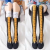 Tbsbg Chân Gà Nữ Đầu Gối Dài Cotton 3D In Hoạt Hình Ngộ Nghĩnh Móng Vuốt Đùi Tất Cao Cấp Giá 42.958 VND 2