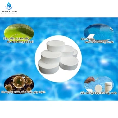 TCCA viên sủi 2g Chlorine 50% - 5kg/xô, giảm giá 340k, xử lý nước hồ bơi nhanh chóng 3 TCCA viên sủi 2g Chlorine 50% - 5kg/xô, giảm giá 340k, xử lý nước hồ bơi nhanh chóng 3