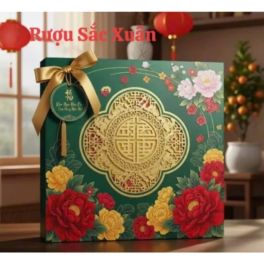 TDTET_SET 5 Hộp kèm túi đựng bánh kẹo Tết + rượu - Quà tặng Tết Nguyên Đán 52.080₫ 6