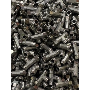 Tê 2 ren ngoài 1 đầu inox - Chia nước bồn cầu, vòi xịt vệ sinh, kèm doong cao su, giá ưu đãi 20.500₫