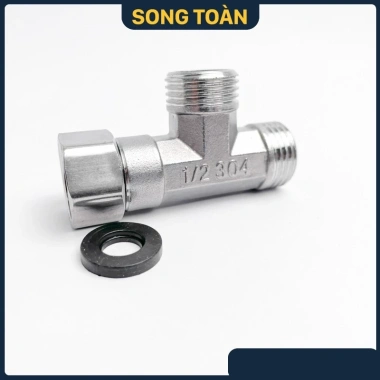Tê Cầu Chia Nước Nhà Tắm 2 Ngã Phi 21mm Đồng Inox 304 - Giá Ưu Đãi 41.020₫