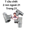 Tê cầu đai liền xiết ren G 1/2 21 dài chia nước cho bồn cầu và lavabo inox giá ưu đãi 24.610₫ 2