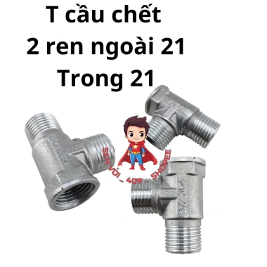 Tê cầu đai liền xiết ren G 1/2 21 dài chia nước cho bồn cầu và lavabo inox giá ưu đãi 24.610₫ 2