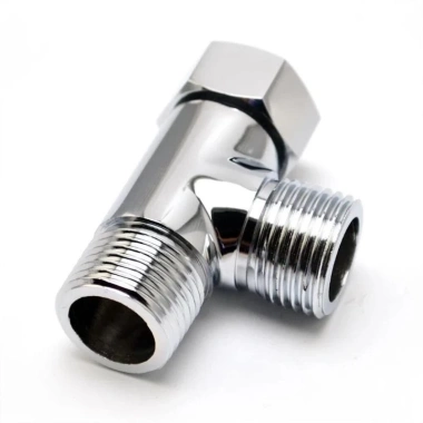 Tê Cầu T chia nước cho bồn cầu và vòi xịt - Đồng thau mạ crom, giảm còn 73.228 VND