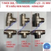 Tê chia 3 đầu ren ngoài 1/2 - 21mm, tê nối, t đúc giảm áp, hàng đẹp giá rẻ 18.000đ