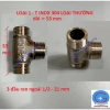 Tê chia 3 đầu ren ngoài 1/2 - 21mm, tê nối, t đúc giảm áp, hàng đẹp giá rẻ 18.000đ 2
