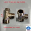 Tê chia 3 đầu ren ngoài 1/2 - 21mm, tê nối, t đúc giảm áp, hàng đẹp giá rẻ 18.000đ 3