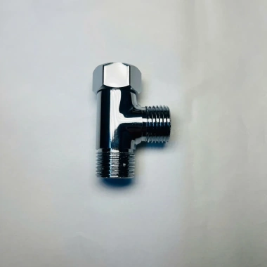 Tê chia nước 2 ngả đồng mạ - T chia bồn cầu và vòi xịt, giá chỉ 73.228 VND