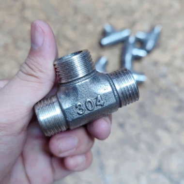 Tê ren ngoài inox phi 21 (15) - Lắp bệt, cân, lệch, giá sỉ 18.000 VNĐ 9