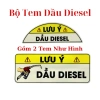 Tem bảo vệ động cơ xe ngăn đổ nhầm xăng A95 và dầu Diesel an toàn chịu nhiệt 10