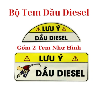 Tem bảo vệ động cơ xe ngăn đổ nhầm xăng A95 và dầu Diesel an toàn chịu nhiệt 10