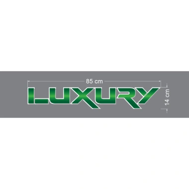 Tem chữ Luxury dán xe tải, xe ben - Decan sang trọng, giá chỉ 59.000 VNĐ