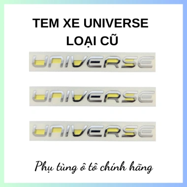 Tem chữ Universe dán đầu và đuôi xe Mobis mẫu cũ mới, chất lượng xịn, giảm còn 300.000đ 2