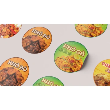 Tem Dán 50 miếng - Nhãn Khô Bò & Gà, In Sẵn Sáng Đẹp, Keo 2.023 Giá Tốt 38.000đ 3