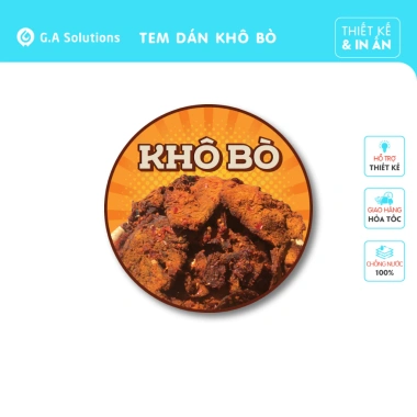 Tem Dán 50 miếng - Nhãn Khô Bò & Gà, In Sẵn Sáng Đẹp, Keo 2.023 Giá Tốt 38.000đ 10
