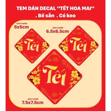 Tem Dán Decal Chữ Tết Nhiều Kích Thước - Trang Trí Sản Phẩm Tết In Song Phước Giá Ưu Đãi 13.800₫