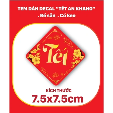 Tem Dán Decal Chữ Tết Nhiều Kích Thước - Trang Trí Sản Phẩm Tết In Song Phước Giá Ưu Đãi 13.800₫