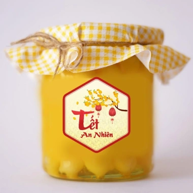 Tem dán hộp quà Tết - Sticker Tết đa dạng dưa hấu, bánh chưng, nhãn mứt, hạt, giá 19.500₫
