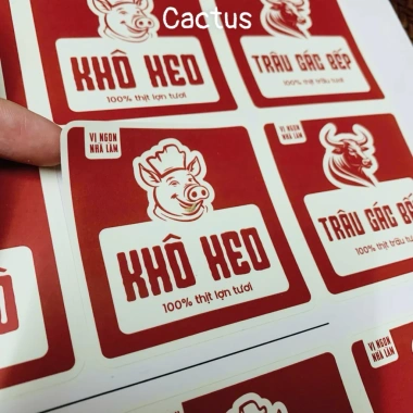 Tem dán khô gà, bò, heo Bộ tem Tết, chúc mừng Năm Mới, giá 25.000đ 5