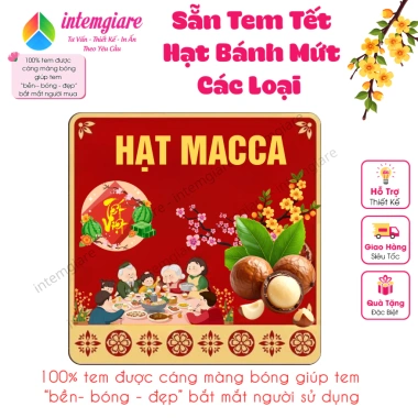Tem Dán Mứt Tết Decal - Mứt Dừa, Hạt Macca, Hạt Điều, Hạt Hạnh Nhân, Giá 19.000 3 Tem Dán Mứt Tết Decal - Mứt Dừa, Hạt Macca, Hạt Điều, Hạt Hạnh Nhân, Giá 19.000 3