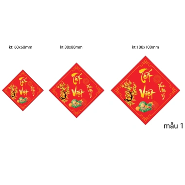 Tem dán ngày Tết decal tự dính - Vuông, thoi, dán bánh kẹo, hoa quả, hạt dưa - 25.000 VND 9