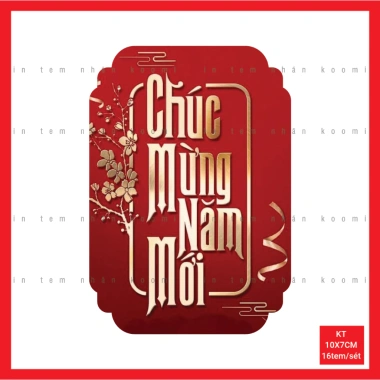 Tem dán Tết 2.024 - Tem chúc mừng năm mới, dán hộp PET, giảm còn 29.000₫ 5