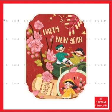 Tem dán Tết 2.024 - Tem chúc mừng năm mới, dán hộp PET, giảm còn 29.000₫ 6