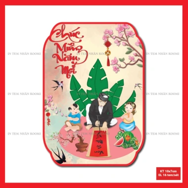 Tem dán Tết 2.024 - Tem chúc mừng năm mới, dán hộp PET, giảm còn 29.000₫ 8