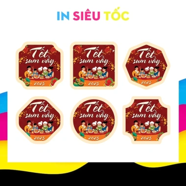 Tem dán Tết cắt sẵn 66x66mm 20 miếng - Nhãn chúc mừng Năm Mới giá 18.000đ 8
