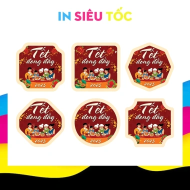 Tem dán Tết cắt sẵn 66x66mm 20 miếng - Nhãn chúc mừng Năm Mới giá 18.000đ 10