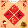 Tem dán Tết chữ Xuân Phúc Lộc Thọ decal bóc dán giỏ quà, thiệp - Giá 15.000đ