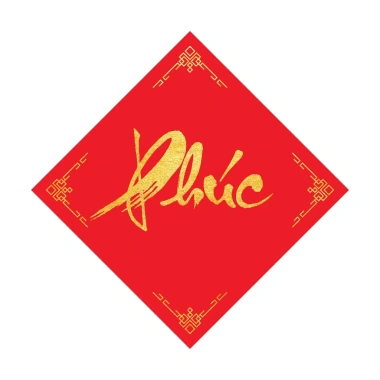 Tem dán Tết chữ Xuân Phúc Lộc Thọ decal bóc dán giỏ quà, thiệp - Giá 15.000đ