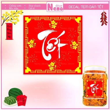 Tem Dán Tết Đa Dạng Hình Tròn Thoi Vuông - Trang Trí Hộp Quà, Bánh, Kẹo, Mứt - Giá Ưu Đãi 15.800₫ - Giá Gốc 19.276₫ 6