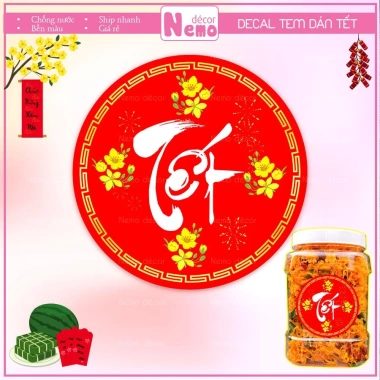 Tem Dán Tết Đa Dạng Hình Tròn Thoi Vuông - Trang Trí Hộp Quà, Bánh, Kẹo, Mứt - Giá Ưu Đãi 15.800₫ - Giá Gốc 19.276₫ 7