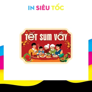 Tem dán Tết sum vầy - Nhãn dán chúc mừng Năm Mới, Giá ưu đãi 18.000₫