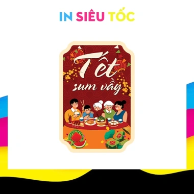 Tem dán Tết sum vầy - Nhãn dán chúc mừng Năm Mới, Giá ưu đãi 18.000₫