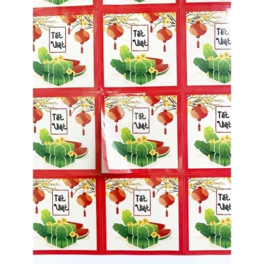 Tem dán Tết Việt Sum Vầy - Bộ 100 miếng, Giá chỉ 29.000₫ giảm từ 35.380₫ 5 Tem dán Tết Việt Sum Vầy - Bộ 100 miếng, Giá chỉ 29.000₫ giảm từ 35.380₫ 5