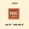 Tem dán Tết vuông 6x6cm 4 mẫu trộn Phúc Lộc Thọ Cát - Trang trí quà tặng giá 22.000 VND 3